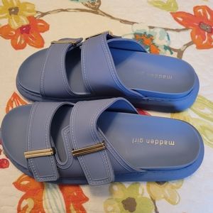 Brand new womens Madden girl sandals in blue size 10